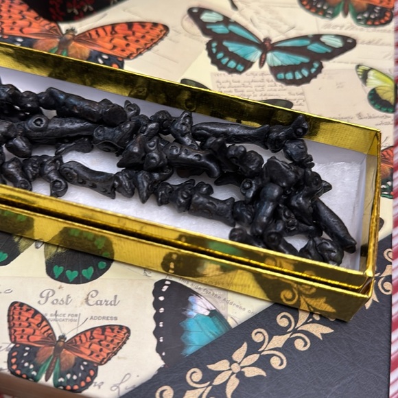 Vintage Pajaro Oaxacan Mexican Black Clay Pottery Bird Necklace Fetish - Picture 5 of 6